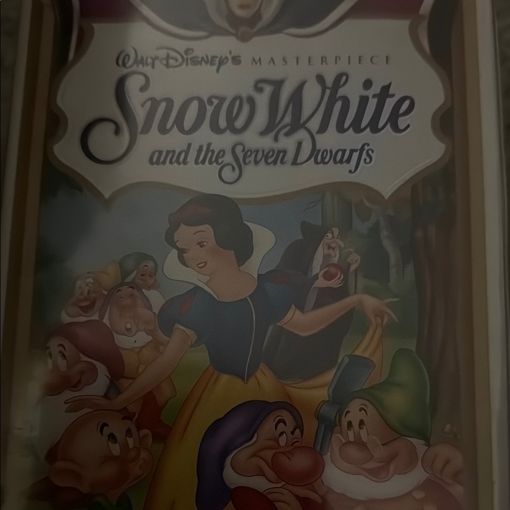 Disney Snow White and the Seven Dwarfs VHS - Blue and Yellow